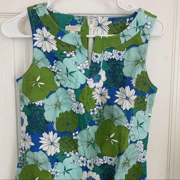 Talbots Sleeveless Floral Dress Sz 2P - Picture 6 of 9